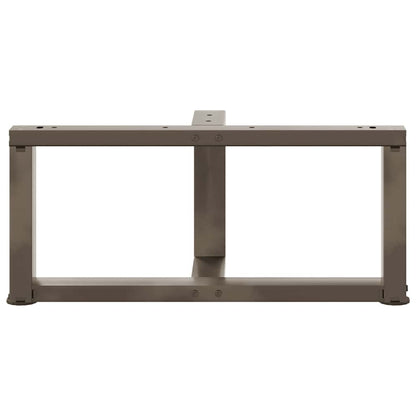vidaXL Coffee Table Legs T-Shaped 2 pcs Black 70x25x(30-31) cm Steel 6
