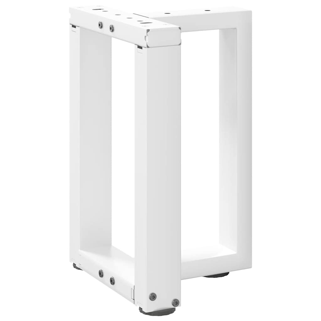 vidaXL Coffee Table Legs T-Shaped 2 pcs White 28x25x(42-43) cm Steel 3