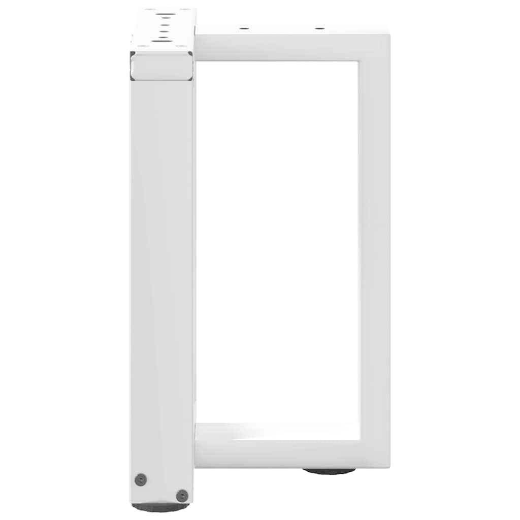 vidaXL Coffee Table Legs T-Shaped 2 pcs White 28x25x(42-43) cm Steel 5