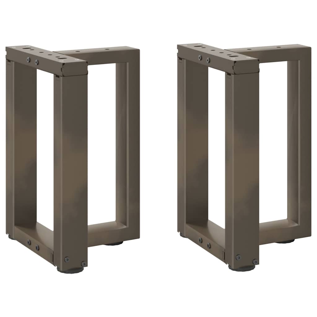 vidaXL Coffee Table Legs T-Shaped 2 pcs Black 28x25x(42-43) cm Steel 1