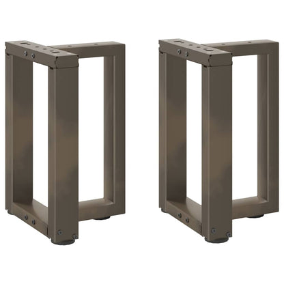 vidaXL Coffee Table Legs T-Shaped 2 pcs Black 28x25x(42-43) cm Steel 1
