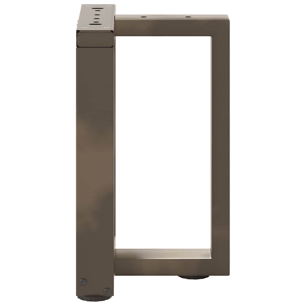 vidaXL Coffee Table Legs T-Shaped 2 pcs Black 28x25x(42-43) cm Steel 5
