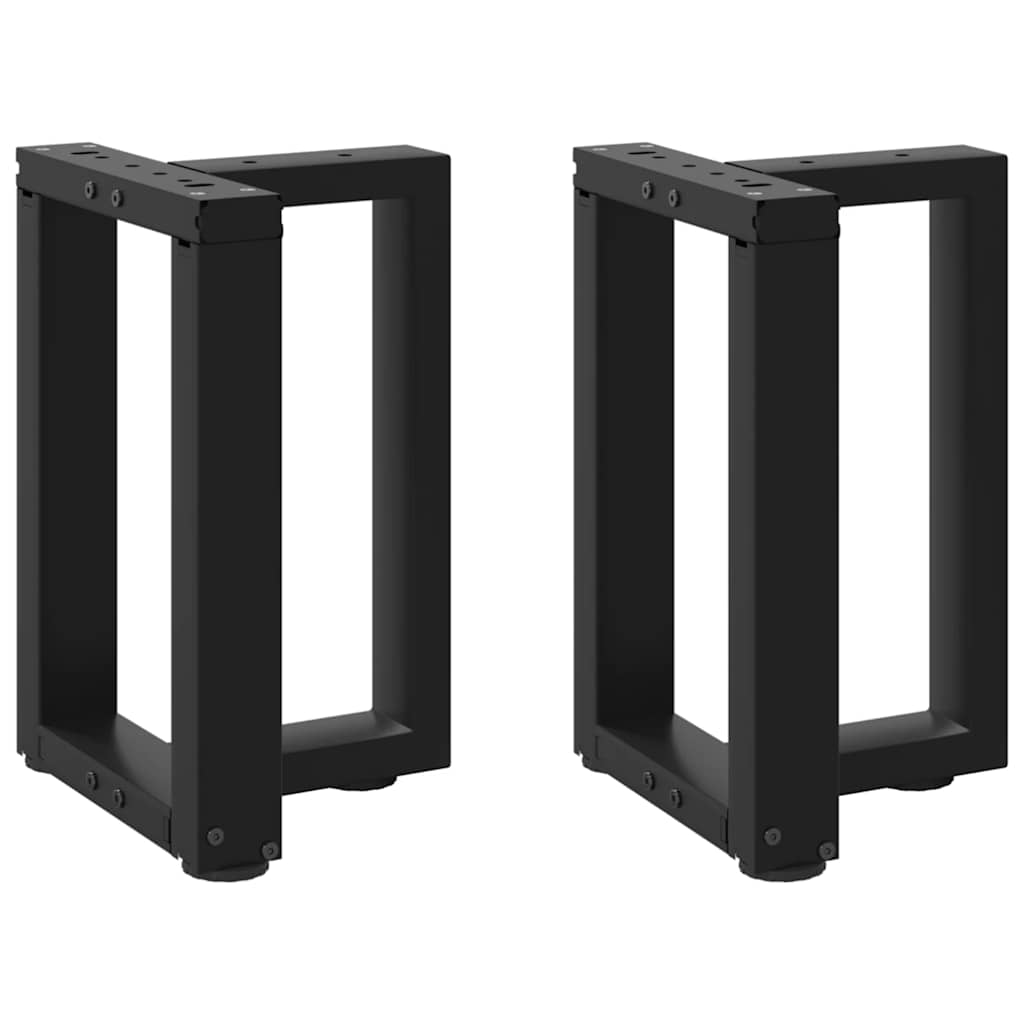 vidaXL Coffee Table Legs T-Shaped 2 pcs Black 38x25x(42-43) cm Steel 1