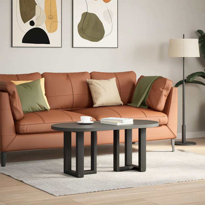 vidaXL Coffee Table Legs T-Shaped 2 pcs Black 38x25x(42-43) cm Steel 2