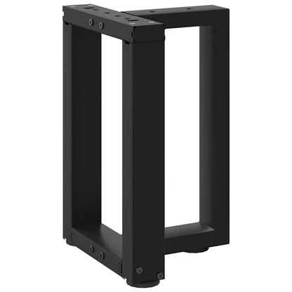 vidaXL Coffee Table Legs T-Shaped 2 pcs Black 38x25x(42-43) cm Steel 4