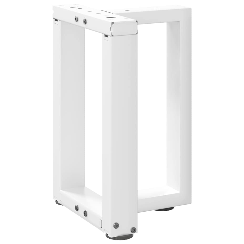 vidaXL Coffee Table Legs T-Shaped 2 pcs White 38x25x(42-43) cm Steel 4