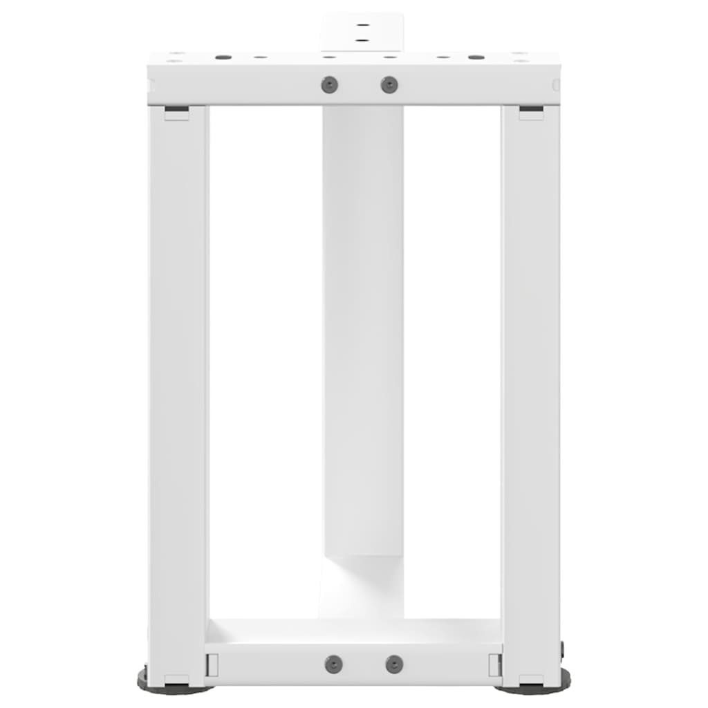 vidaXL Coffee Table Legs T-Shaped 2 pcs White 38x25x(42-43) cm Steel 6