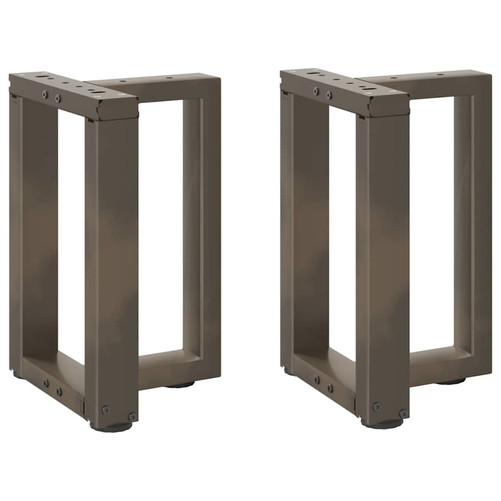 vidaXL Coffee Table Legs T-Shaped 2 pcs Black 38x25x(42-43) cm Steel 1