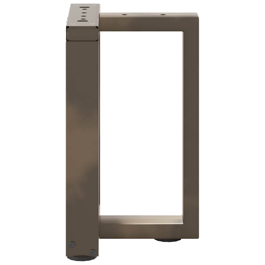 vidaXL Coffee Table Legs T-Shaped 2 pcs Black 38x25x(42-43) cm Steel 5