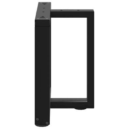 vidaXL Coffee Table Legs T-Shaped 2 pcs Black 50x25x(42-43) cm Steel 5