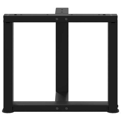 vidaXL Coffee Table Legs T-Shaped 2 pcs Black 50x25x(42-43) cm Steel 6