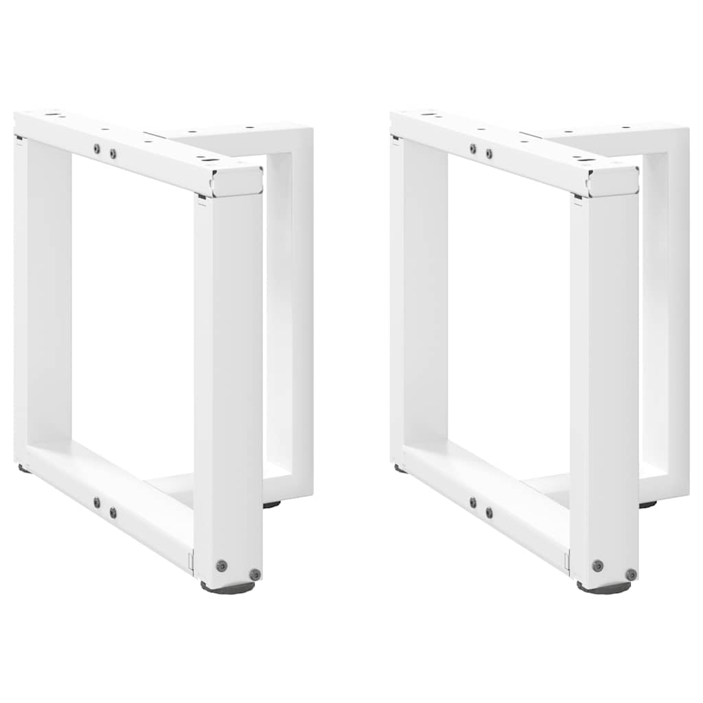 vidaXL Coffee Table Legs T-Shaped 2 pcs White 50x25x(42-43) cm Steel 1