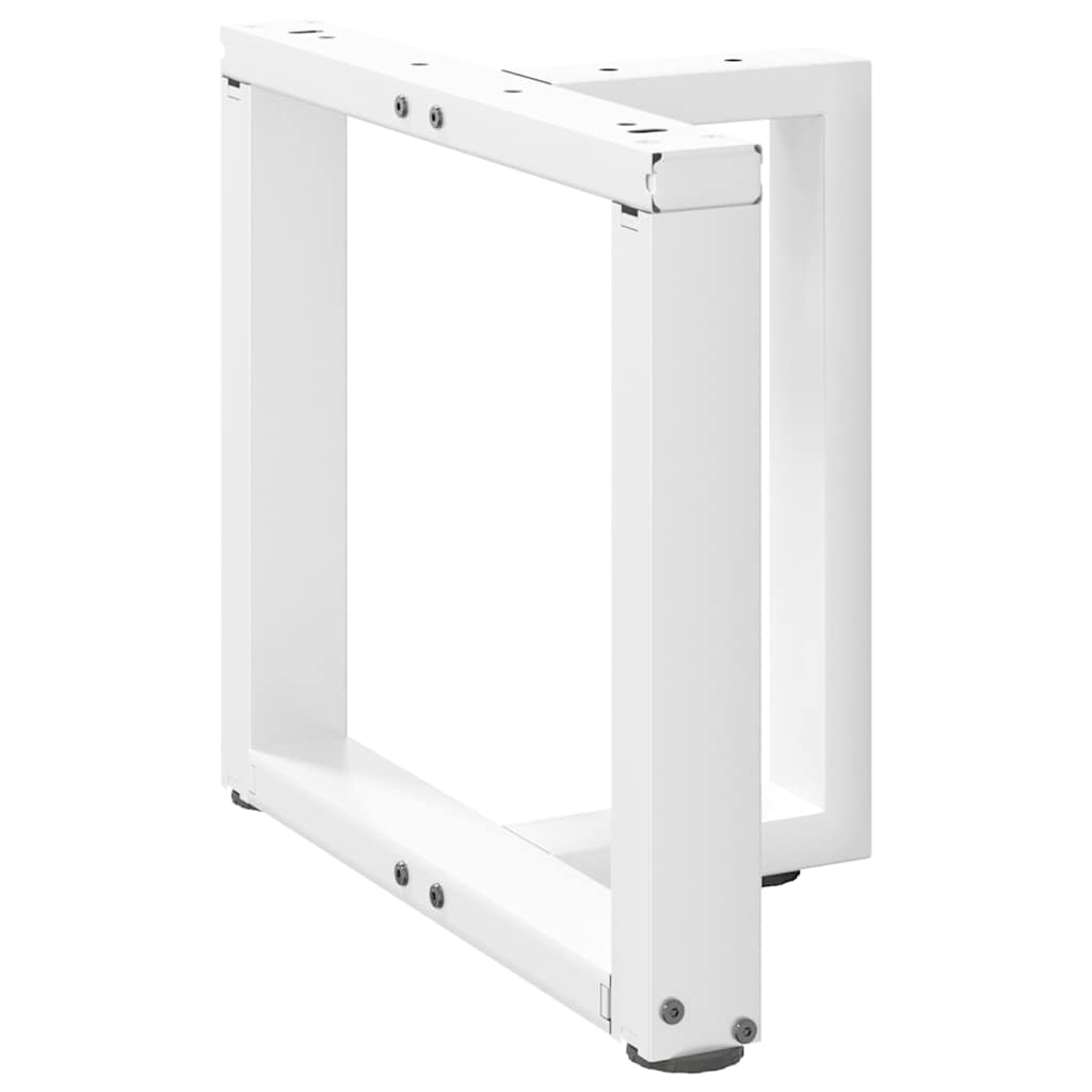 vidaXL Coffee Table Legs T-Shaped 2 pcs White 50x25x(42-43) cm Steel 4