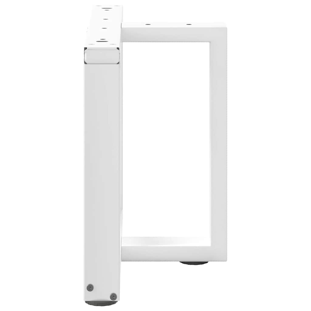 vidaXL Coffee Table Legs T-Shaped 2 pcs White 50x25x(42-43) cm Steel 5