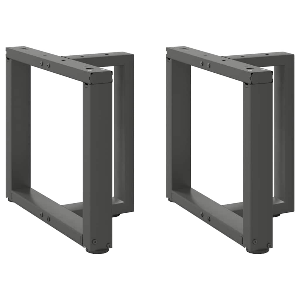 vidaXL Coffee Table Legs T-Shaped 2 pcs Anthracite 50x25x(42-43) cm Steel 1