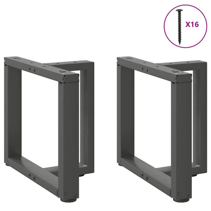 vidaXL Coffee Table Legs T-Shaped 2 pcs Anthracite 50x25x(42-43) cm Steel 3