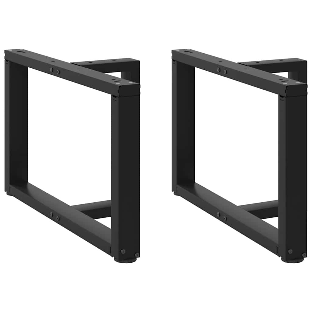 vidaXL Coffee Table Legs T-Shaped 2 pcs Black 60x25x(42-43) cm Steel 1