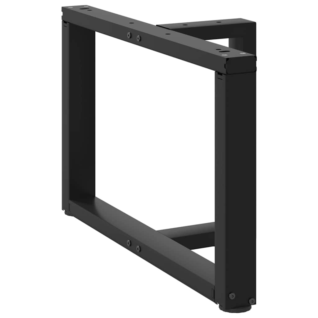 vidaXL Coffee Table Legs T-Shaped 2 pcs Black 60x25x(42-43) cm Steel 4