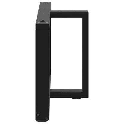 vidaXL Coffee Table Legs T-Shaped 2 pcs Black 60x25x(42-43) cm Steel 5