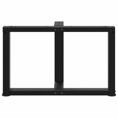 vidaXL Coffee Table Legs T-Shaped 2 pcs Black 60x25x(42-43) cm Steel 6
