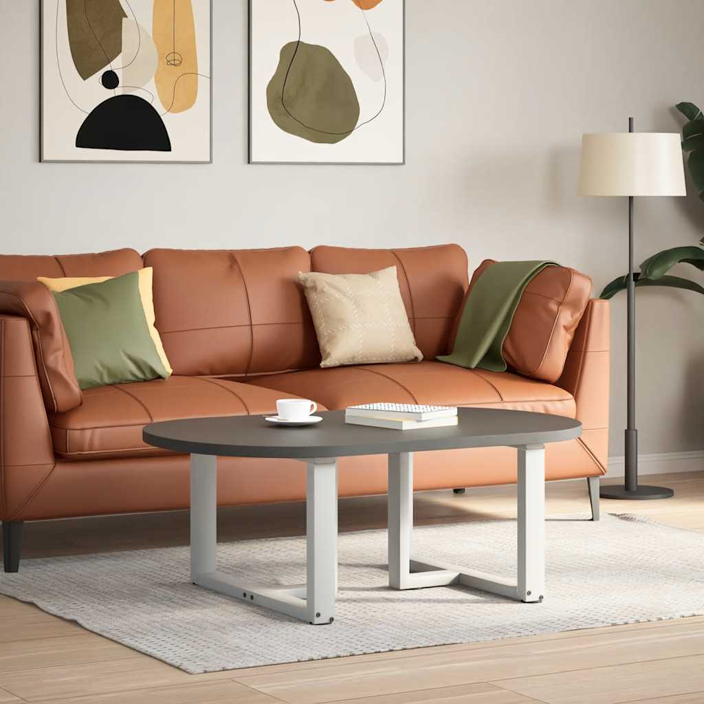 vidaXL Coffee Table Legs T-Shaped 2 pcs White 60x25x(42-43) cm Steel 2