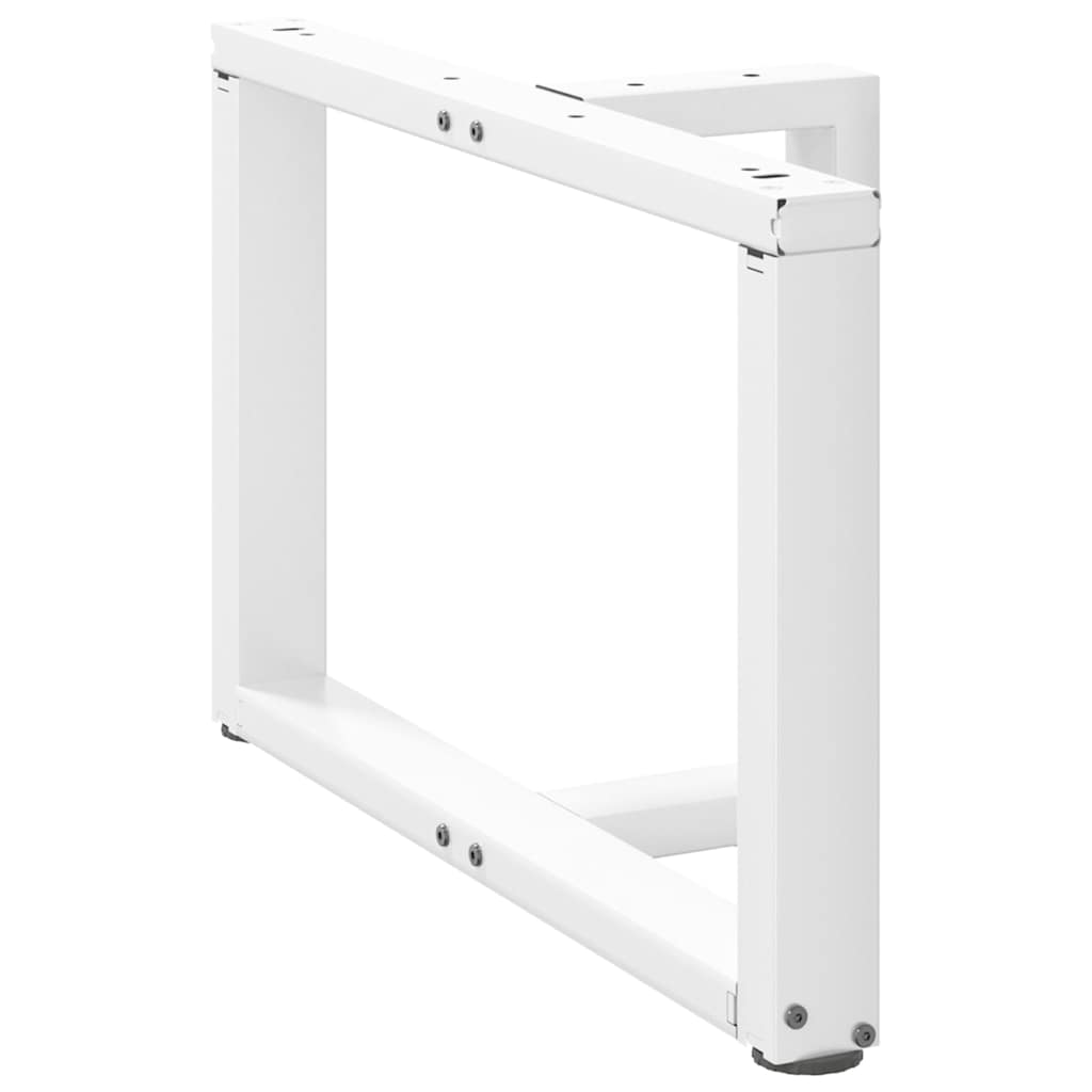 vidaXL Coffee Table Legs T-Shaped 2 pcs White 60x25x(42-43) cm Steel 4