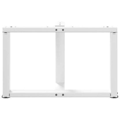 vidaXL Coffee Table Legs T-Shaped 2 pcs White 60x25x(42-43) cm Steel 6