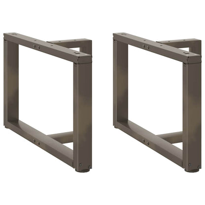 vidaXL Coffee Table Legs T-Shaped 2 pcs Black 60x25x(42-43) cm Steel 1