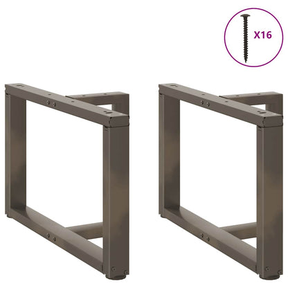 vidaXL Coffee Table Legs T-Shaped 2 pcs Black 60x25x(42-43) cm Steel 3