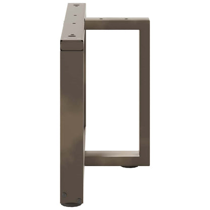 vidaXL Coffee Table Legs T-Shaped 2 pcs Black 60x25x(42-43) cm Steel 5