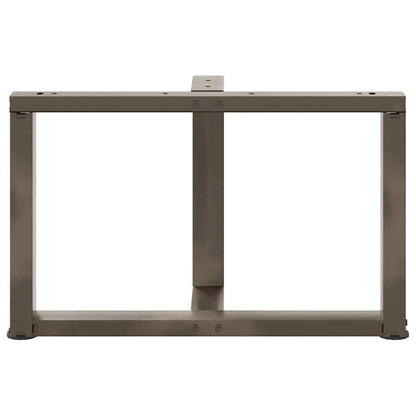 vidaXL Coffee Table Legs T-Shaped 2 pcs Black 60x25x(42-43) cm Steel 6