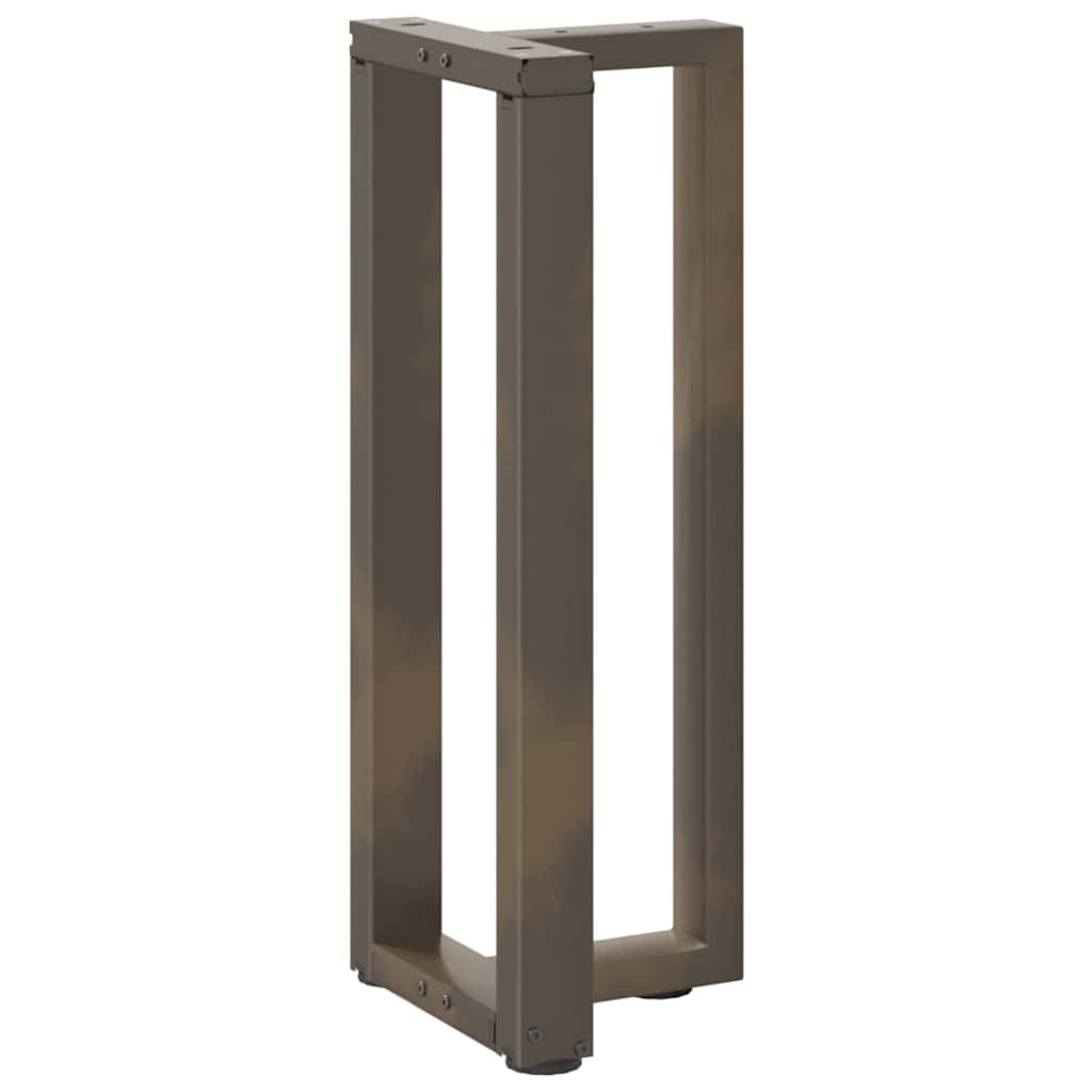 vidaXL Console Table Legs T-Shaped 2 pcs Natural Steel 38x25x(72-73) cm Steel 4