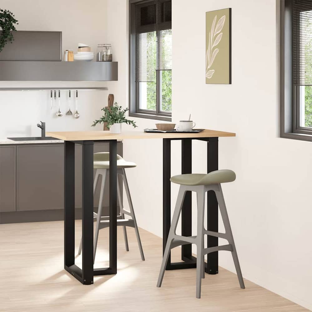 Dining Table Legs T-Shaped 2 pcs Steel Black 60 x 35 – 100 x 35 60 x 35 x (110-111) cm