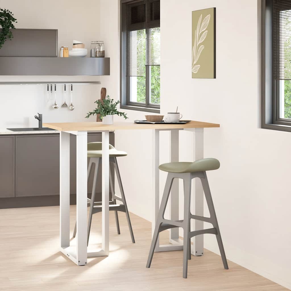 vidaXL Dining Table Legs T-Shaped 2 pcs Steel White 60 x 35 – 100 x 35