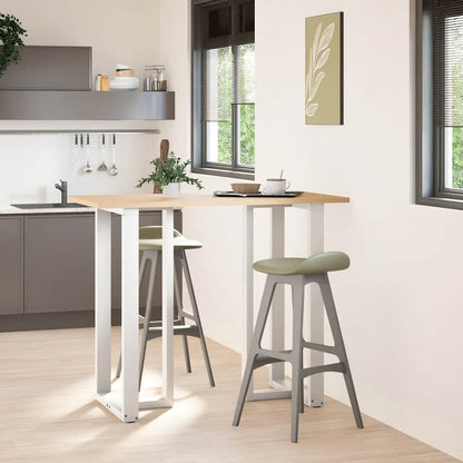 vidaXL Dining Table Legs T-Shaped 2 pcs Steel White 60 x 35 – 100 x 35