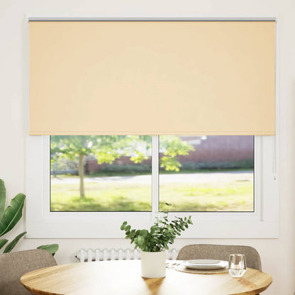 vidaXL Roller Blind Blackout Beige 155x150 cm Fabric Width 151.6 cm Polyester 2