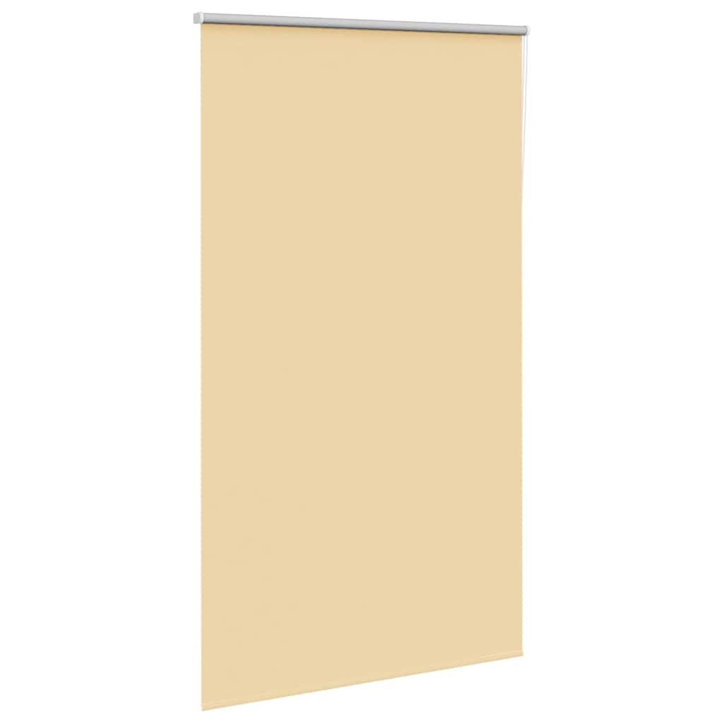 vidaXL Roller Blind Blackout Beige 130x210 cm Fabric Width 126.6 cm Polyester 3