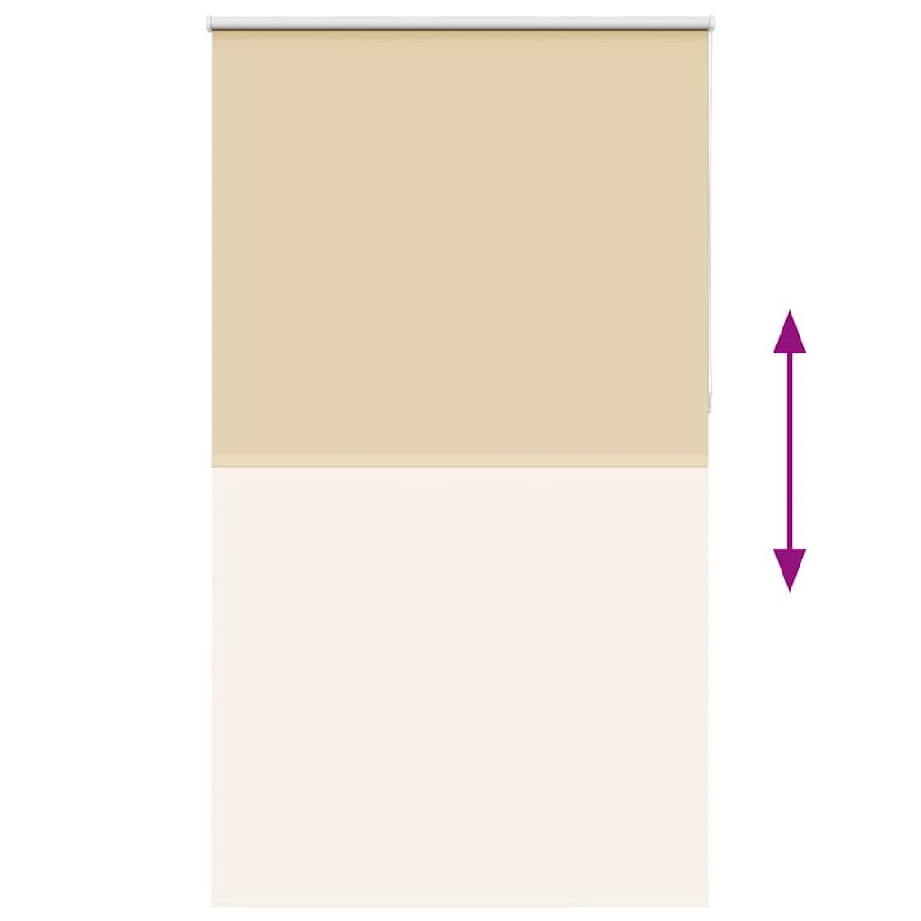 vidaXL Roller Blind Blackout Beige 130x210 cm Fabric Width 126.6 cm Polyester 5