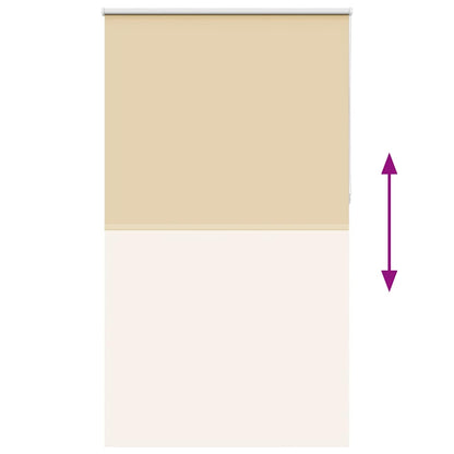 vidaXL Roller Blind Blackout Beige 130x210 cm Fabric Width 126.6 cm Polyester 5