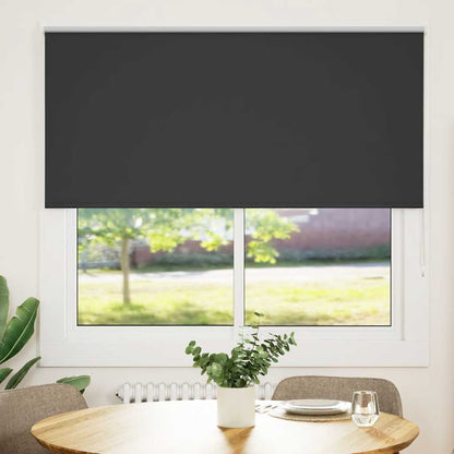 vidaXL Roller Blind Blackout Black 160x130 cm Fabric Width 156.6 cm Polyester 1