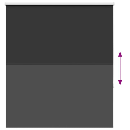 vidaXL Roller Blind Blackout Black 135x175 cm Fabric Width 131.6 cm Polyester 5