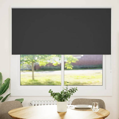 vidaXL Roller Blind Blackout Black 165x175 cm Fabric Width 161.6 cm Polyester 1