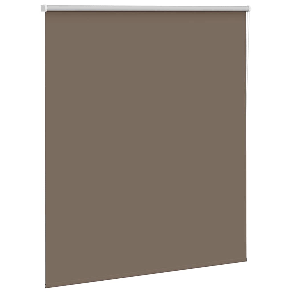 vidaXL Roller Blind Blackout Coffee 130x130 cm Fabric Width 126.6 cm Polyester 3