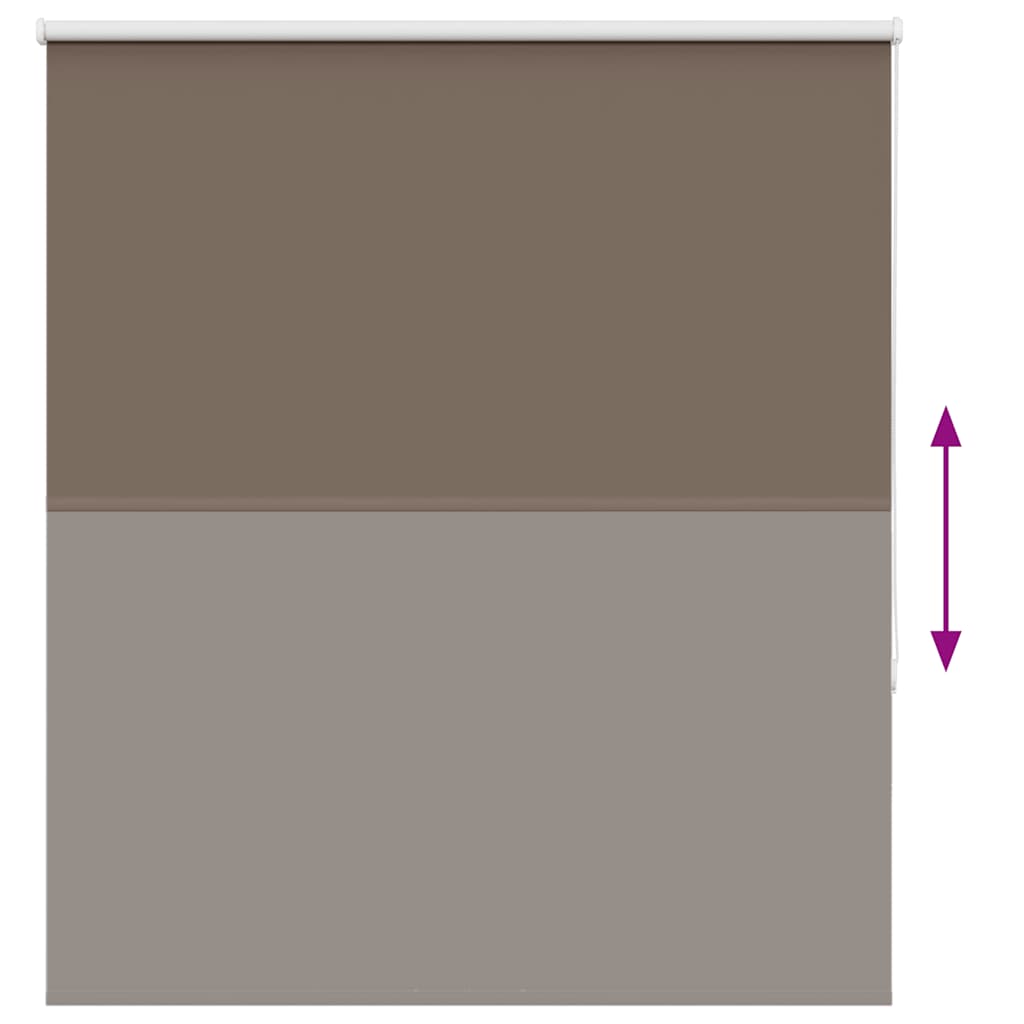 vidaXL Roller Blind Blackout Coffee 130x130 cm Fabric Width 126.6 cm Polyester 5