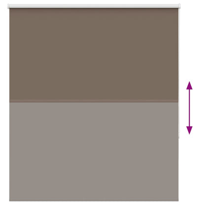 vidaXL Roller Blind Blackout Coffee 130x130 cm Fabric Width 126.6 cm Polyester 5