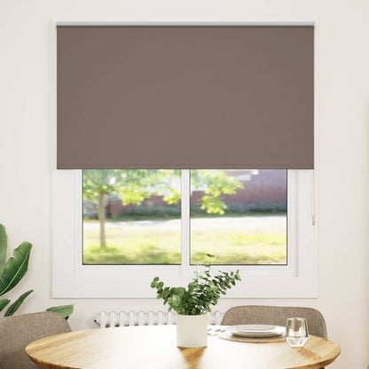 vidaXL Roller Blind Blackout Coffee 130x130 cm Fabric Width 126.6 cm Polyester 1