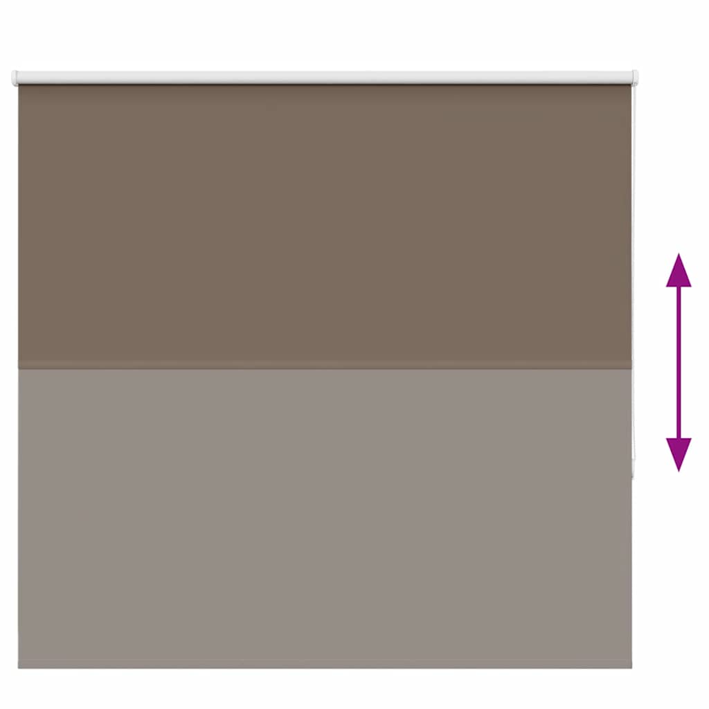 vidaXL Roller Blind Blackout Coffee 165x130 cm Fabric Width 161.6 cm Polyester 5