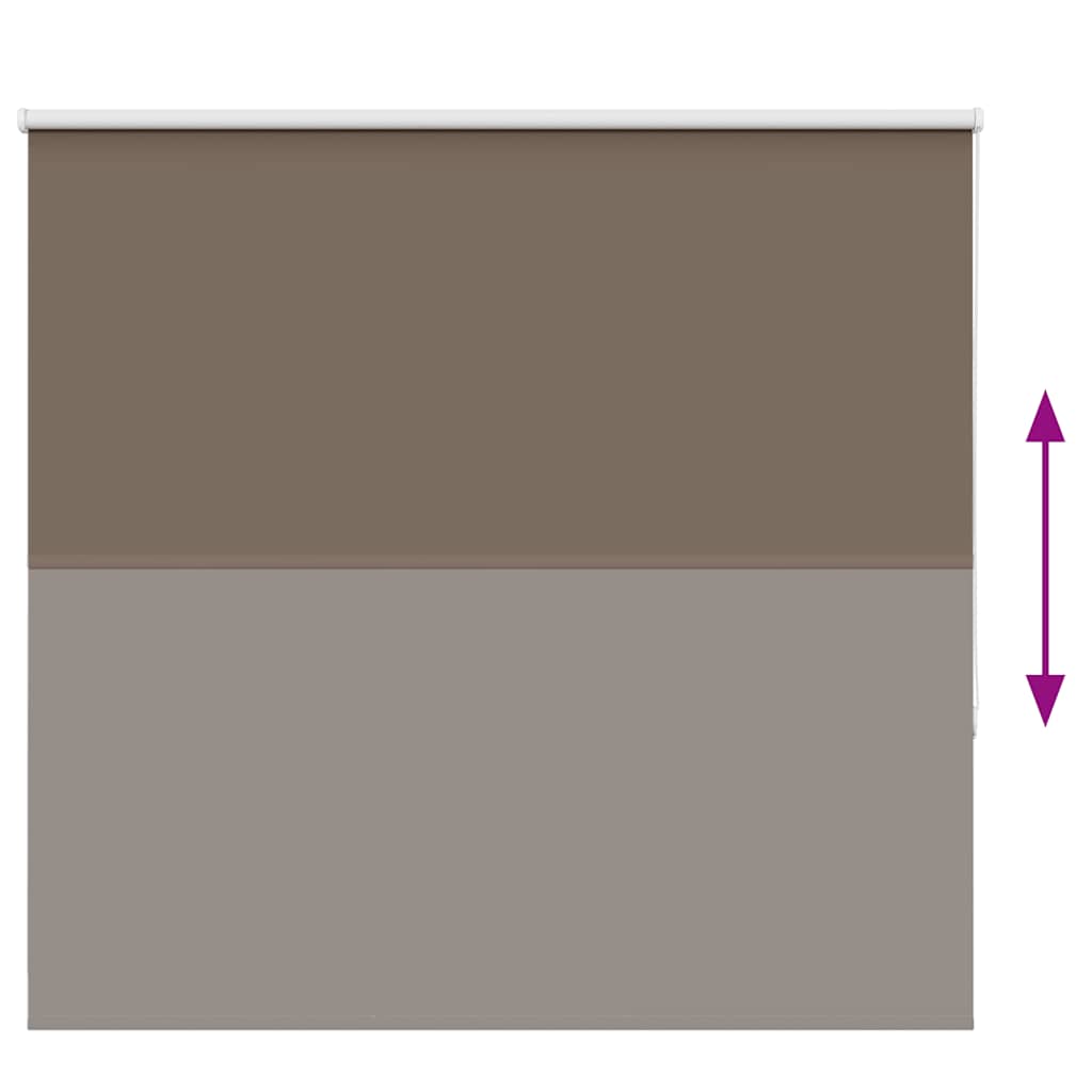 vidaXL Roller Blind Blackout Coffee 165x150 cm Fabric Width 161.6 cm Polyester 5