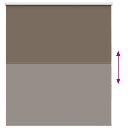 vidaXL Roller Blind Blackout Coffee 140x175 cm Fabric Width 136.6 cm Polyester 5