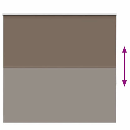vidaXL Roller Blind Blackout Coffee 165x175 cm Fabric Width 161.6 cm Polyester 5